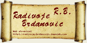 Radivoje Brdanović vizit kartica
